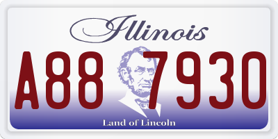 IL license plate A887930