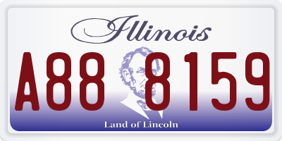IL license plate A888159