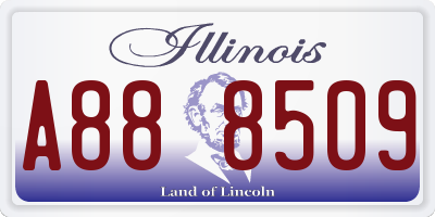 IL license plate A888509