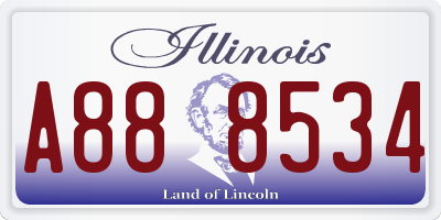 IL license plate A888534