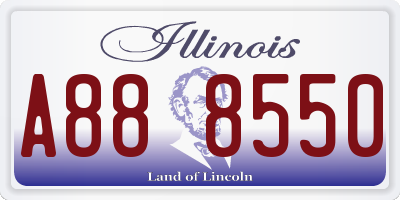 IL license plate A888550