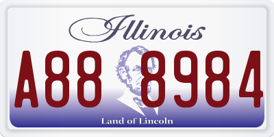 IL license plate A888984