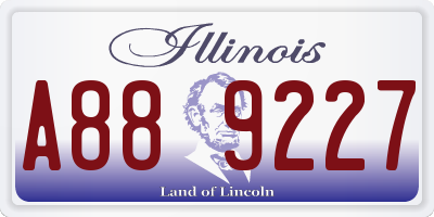 IL license plate A889227