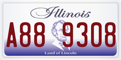 IL license plate A889308