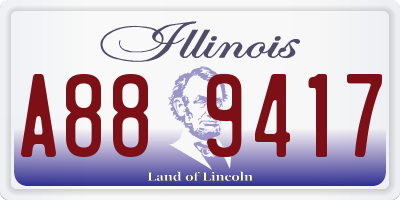 IL license plate A889417