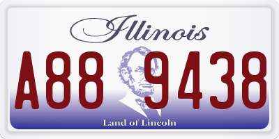 IL license plate A889438