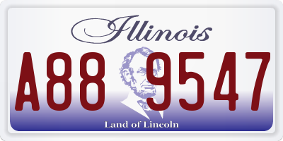 IL license plate A889547