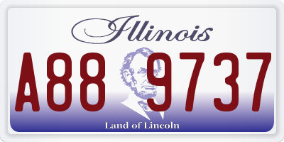 IL license plate A889737