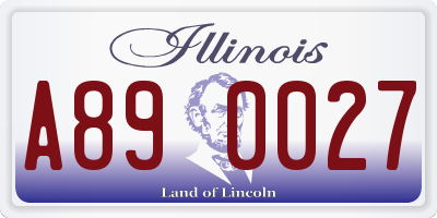 IL license plate A890027