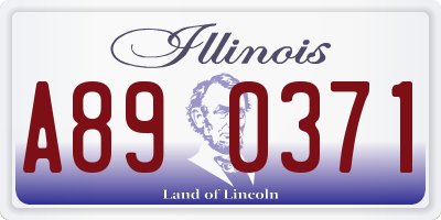 IL license plate A890371