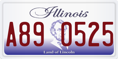 IL license plate A890525