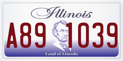 IL license plate A891039