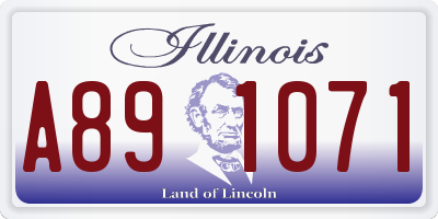 IL license plate A891071