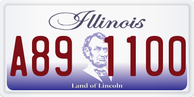 IL license plate A891100
