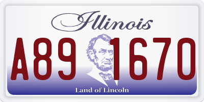 IL license plate A891670