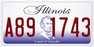 IL license plate A891743