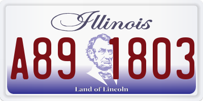IL license plate A891803