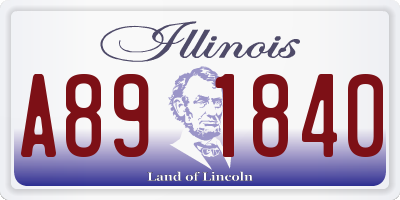 IL license plate A891840