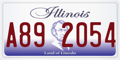 IL license plate A892054