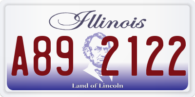 IL license plate A892122