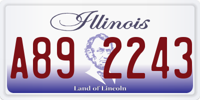 IL license plate A892243