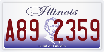 IL license plate A892359