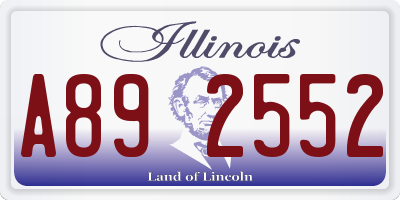 IL license plate A892552