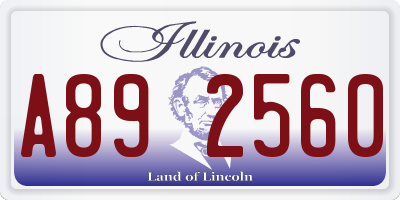 IL license plate A892560