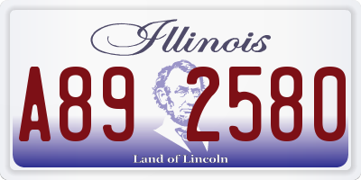 IL license plate A892580