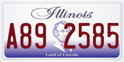 IL license plate A892585