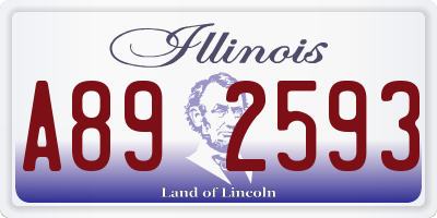 IL license plate A892593