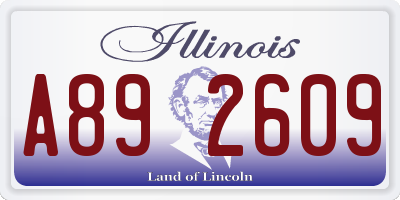 IL license plate A892609