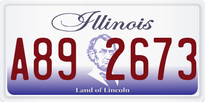 IL license plate A892673