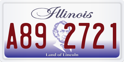 IL license plate A892721