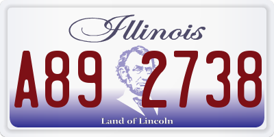 IL license plate A892738