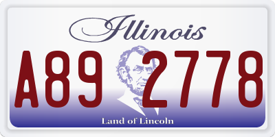 IL license plate A892778