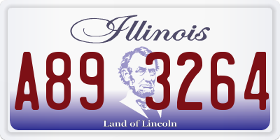 IL license plate A893264