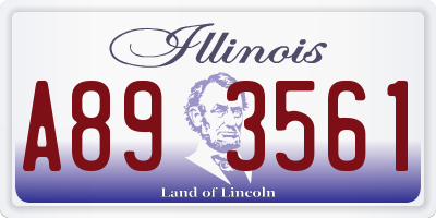 IL license plate A893561