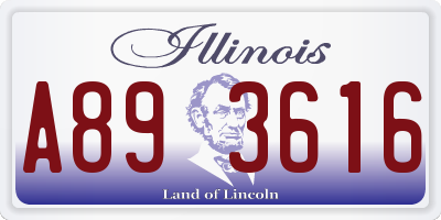 IL license plate A893616
