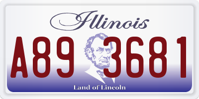 IL license plate A893681