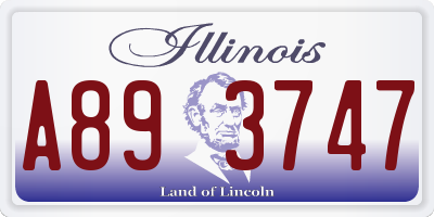 IL license plate A893747