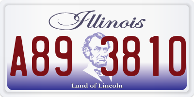 IL license plate A893810
