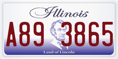 IL license plate A893865