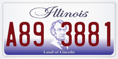 IL license plate A893881