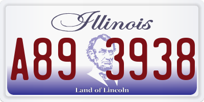 IL license plate A893938
