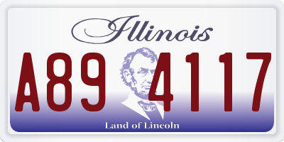 IL license plate A894117