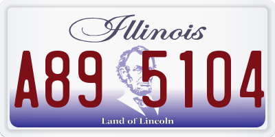 IL license plate A895104