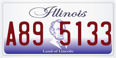 IL license plate A895133