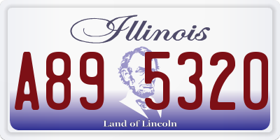 IL license plate A895320