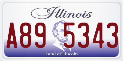 IL license plate A895343